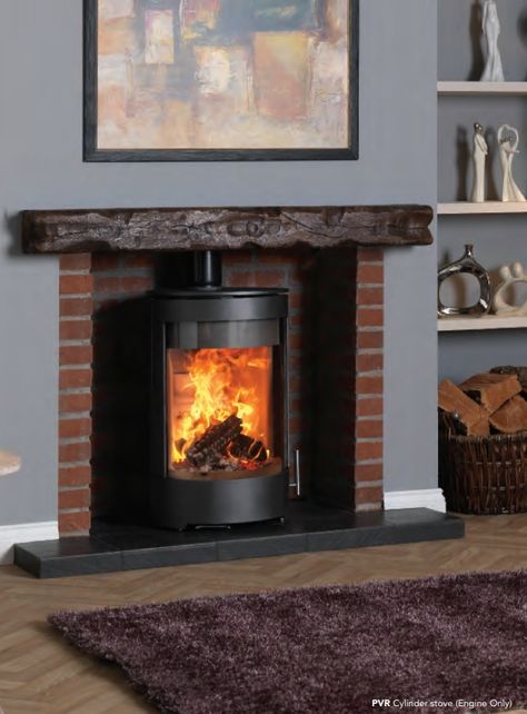 Stove Paint, Flame Picture, Fire Surrounds, Wood Heat, Multi Fuel Stove, Fire Surround, Showroom Design, Eco Design, Curve Design