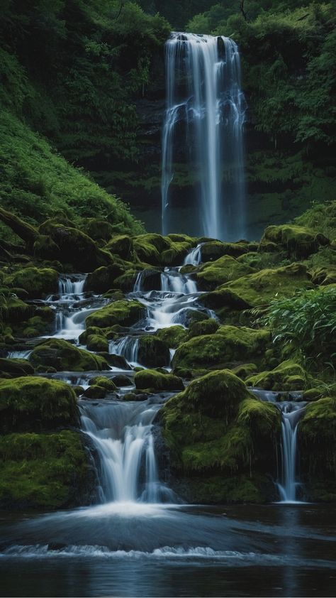 Stunning Waterfall Wallpaper Ideas for Your iPhone Screen - Inspire Inlet Nature Beauty Aesthetic, Greenery Wallpaper, Desktop Wallpaper Fall, Waterfall Wallpaper, Forest Waterfall, Beautiful Nature Wallpaper Hd, Beauty Aesthetic, Nature Water, Forest Wallpaper