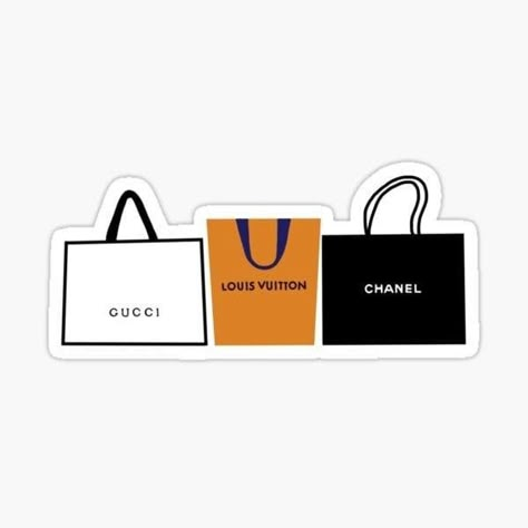 Luxury Shopping Bags, Plakat Design Inspiration, Koleksi Parfum, Funny Laptop Stickers, Stickers Cool, Sticker Design Inspiration, Preppy Stickers, Cute Laptop Stickers, Brand Stickers