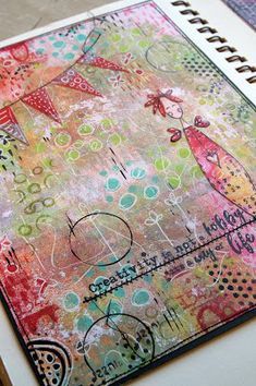 The Kathryn Wheel: Layer-by-layer, another video for Gel Press! Gelli Printing Tutorials, Gelli Printing Techniques, Gelli Plate Techniques, Gelli Printing Art, Mixed Media Art Techniques, Gelli Plate Art, Art Journal Tutorial, Gelli Plate Printing, Mixed Media Cards