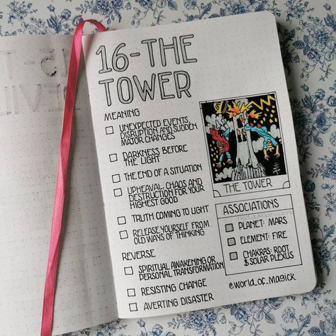 Tarot Interpretation, The Major Arcana, Highest Good, Goal Journal, Major Arcana Cards, Tarot Book, Old Ways, Number 16, Book Of Shadow