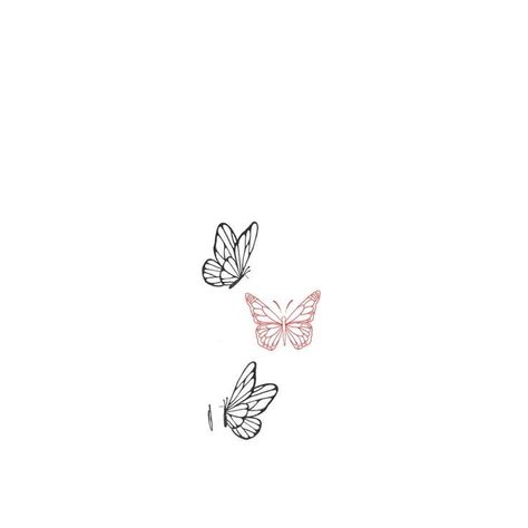 Ocean Aesthetic Tattoo Ideas, 11:11 Butterfly Tattoo, 3 Butterflies Tattoo Design, 3 Small Butterflies Tattoo, Butterfly Tattoo Placement Ideas, 111 Tattoo, Small Pretty Tattoos, Petite Tattoos, Bff Tattoos