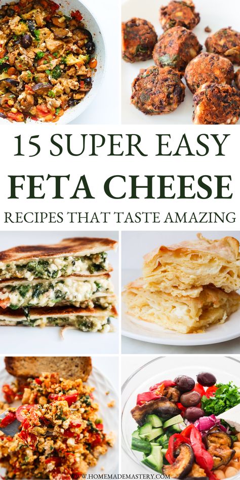 Recipe With Feta Cheese Easy Dinners, Feta Cheese Sauce Recipes, Vegetarian Recipes With Feta Cheese, Easy Recipes With Feta Cheese, Lunch Ideas With Feta Cheese, Vegetarian Recipes Feta, Feta Dishes Dinners, Feta Cheese Pasta Sauce, Dinners With Feta Cheese