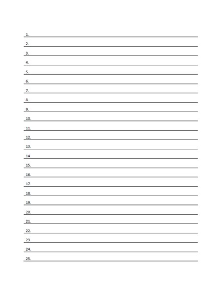 If you need to make a list, use this free printable numbered line paper form in pdf format with form fields that allow you to create a title and list Notebook Paper Printable, Sign In Sheet Template, Project Paper, Printable Lined Paper, Free Printable Templates, Paper Templates Printable, Paper List, Lined Writing Paper, Sign In Sheet