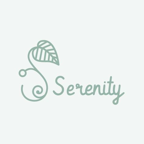 Linear Simple Serenity Spa Logo Spa Logo, Brand Kit, Used Tools, Home Logo, Business Branding, Free Graphic Design, Logo Templates, Join Us, Branding Design