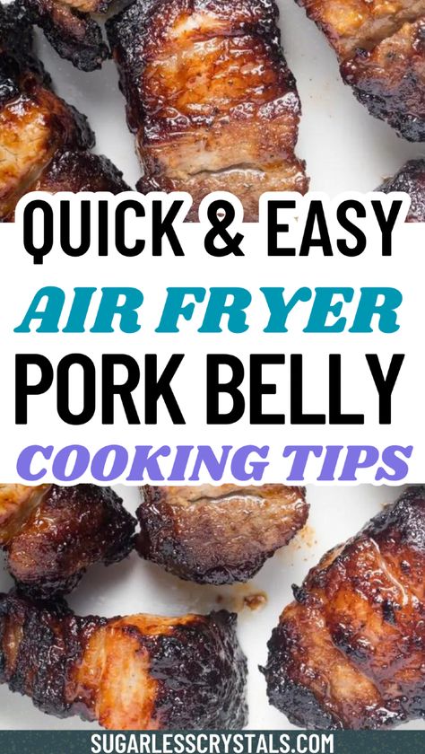 Discover the magic of air fryer pork belly—small nuggets of flavor that are sure to impress! This quick and simple recipe utilizes the air fryer to create tender pork belly with a touch of sweetness. Follow along as I share my tips for making the best pork belly rub, and how to achieve that delicious sticky texture. Perfect as an appetizer or a main dish, this air fryer recipe is a must-try for any pork lover. Don’t miss out on this flavorful treat! Pork Belly Rub, Air Fryer Pork Belly, Fried Pork Belly, Air Fryer Pork, Dinner Recipes Healthy Family, Pork Belly Recipes, Crispy Pork Belly, Air Fryer Recipe, Fast Dinner Recipes