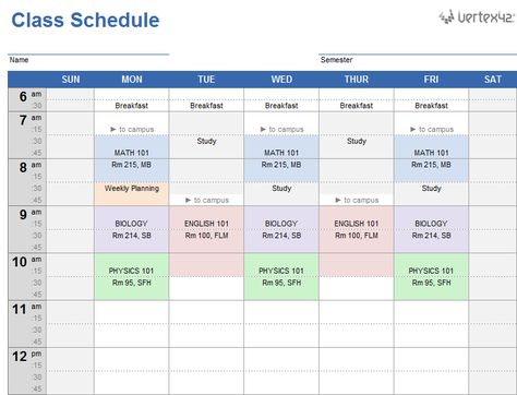 Get the Class Schedule for Google Sheets Scheduled Template, Weekly Class Schedule Template, Weekly Schedule Template Excel, Class Schedule College, Course Planner, Classroom Daily Schedule, High School Schedule, Schedule Maker, Student Agenda