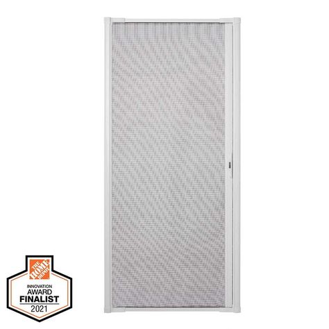 Andersen 36 in. x 80 in. LuminAire White Retractable Screen Door 90001 - The Home Depot Insect Screen Door, Patio Screen Door, Retractable Screen Door, Screen Door Latch, Home Depot Store, Retractable Screen, Screen Doors, Sliding Patio Doors, Types Of Doors