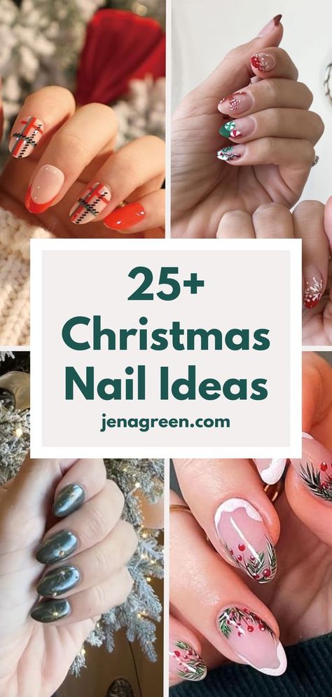 Get ready for the Christmas nails season with these designs that are both simple and stylish for 2024. Featuring classic red and green hues, whether you prefer square or round shapes, these nails for Christmas will bring joy and holiday cheer. Check out this inspiration for gorgeous Christmas nails and find the perfect cute Christmas nails to spread the festive spirit. These Christmas nail designs are perfect for celebrating the season! Gelish Square Nails, Nail Art For Christmas Simple, Square Shape Christmas Nails, Nail Art For Christmas Holiday, Christmas Tree Nails Short, Present Christmas Nails, Green Nail Christmas, Present Nail Designs, Christmas Easy Nail Designs