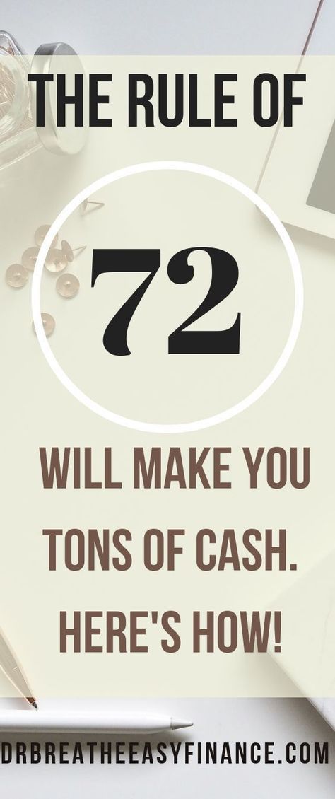 If you are an investor, you know about the rule of 72. It's the most important concept in investing. But did you know the original number? We'll explain it all so you can start making more money today! Rule Of 72, Money Management Advice, Finance Investing, Finance Saving, Budget Planer, Savings Plan, Start Investing, Budgeting Finances, Budgeting Money