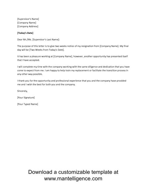 Two Weeks Notice Letter, Formal Resignation Letter Sample, 2 Week Notice Letter, Professional Resignation Letter, Resignation Letter Format, Letter Format Sample, Business Letter Format, Job Letter, Cover Letter Format