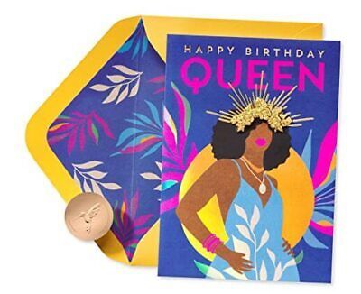 ad eBay - Birthday Card for Her - Illustrated by Jordana Alves Araujo (Own ‎Own This Day - Buy Now, click the link (eBay) Happy Birthday Queen, 90th Birthday Cards, Blue Foliage, Birthday Card For Her, Queen Birthday, Birthday Queen, Cute Birthday Cards, Pink Letter, Embossed Paper