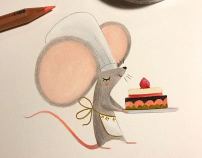 Maus Illustration, Mouse Illustration, Cake Illustration, Mouse Drawing, Birthday Card Drawing, Book Illustration Art, Little Mouse, Card Drawing, Illustration Character