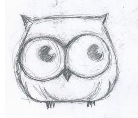 Owl Drawing Simple, Cute Owl Drawing, Simple Owl, Owl Sketch, Cute Easy Doodles, Owls Drawing, Easy Drawings Sketches, Arte Sketchbook, Cute Birds