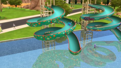 the sims 4 fixed objects summer, waterbom slide, surfing kids, and sail kids by waronkcc | waronkcc on Patreon Sims 3 Island Paradise, Surfing Kids, Swimming Pool Slides, Sims 4 Cheats, Pool Floaties, The Sims 4 Packs, Sims 4 Expansions, Sims 4 Cc Folder, Sims 4 Toddler