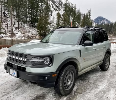 2021 Ford Bronco Sport in cactus grey hanging out in its natural habaitat. The Sports are arriving at dealerships and are being scooped up. There is a lot to be said for their off road capabilities! Cactus Grey Bronco Sport, Ford Bronco Sport Cactus Grey, Bronco Sport Cactus Grey, Cactus Grey Bronco, White Bronco Sport, Bronco Ford 2023, Sage Green Bronco, Ford Bronco Sport Aesthetic, Cactus Grey Ford Bronco