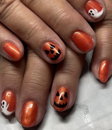 Pumpkin Nails Simple, Pumpkin Gel Nails, Pumpkin Nails, Diy Nail Designs, Pretty Design, Gel Manicure, Cute Pumpkin, Model Hair, Diy Nails