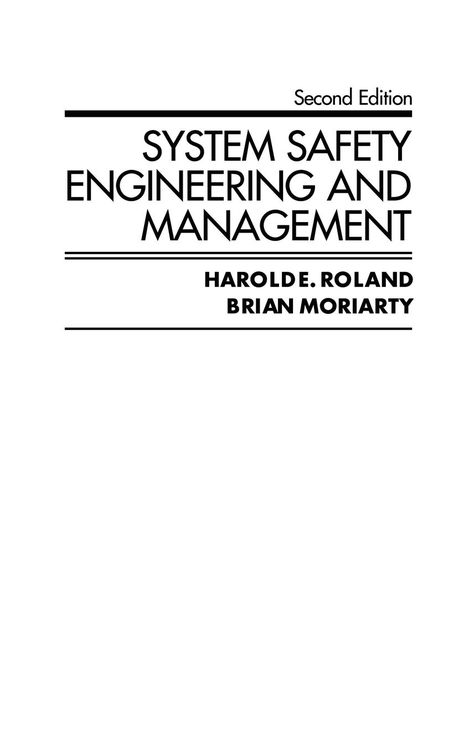 PRICES MAY VARY. Comprehensive in scope, it describes the process of system safety--from the creation and management of a safety program on a system under development to the analysis that must be performed as this system is designed and produced to assure acceptable risk in its operation. Unique in its coverage, it is the only work on this subject that combines full descriptions of the management and analysis processes and procedures in one handy volume. Designed for both system safety managers and engineers, it incorporates the safety procedures used by the Department of Defense and NASA and explains basic statistical methods and network analysis methods which provide an understanding of the engineering analysis methods that follow. Safety Procedures, Engineering Management, The Creation, Nasa, Defense, The Process, Engineering