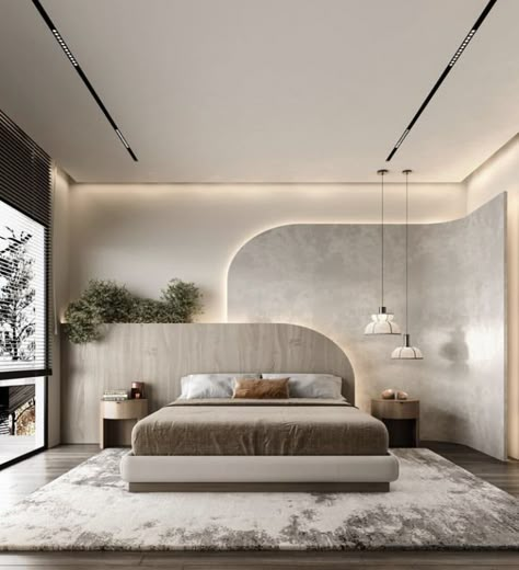 Bedroom Interior Design Luxury, Modern Luxury Bedroom, Modern Bedroom Interior, Beige Bedroom, Inspired Bedroom, 아파트 인테리어, Bedroom Decor Design, Bed Back, Bedroom Bed Design