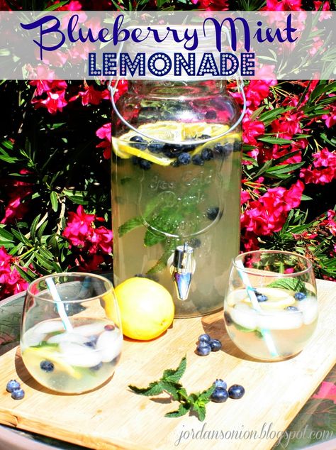 It may not be official, but it sure feels like Summer is already here.  And nothing says Summer like a nice glass of fresh lemonade.  I love just plain lemonade by itself, but sometimes, it's fun to mix things up.  This blueberry mint lemonade is the perfect combination and g ... Blueberry Mint Lemonade, Fruity Cocktail Recipes, Blueberry Water, Cocktail Recipes Tequila, Fabulously Frugal, Champagne Recipes Cocktails, Frozen Cocktail Recipes, Blueberry Mint, Mint Water