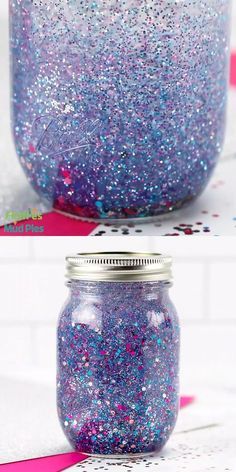 Glitter Jars Diy, Galaxy Jar, How To Make Glitter, Glitter Jars, Sensory Activity, Diy Glitter, Diy Jar Crafts, Mason Jar Crafts Diy, Jar Diy