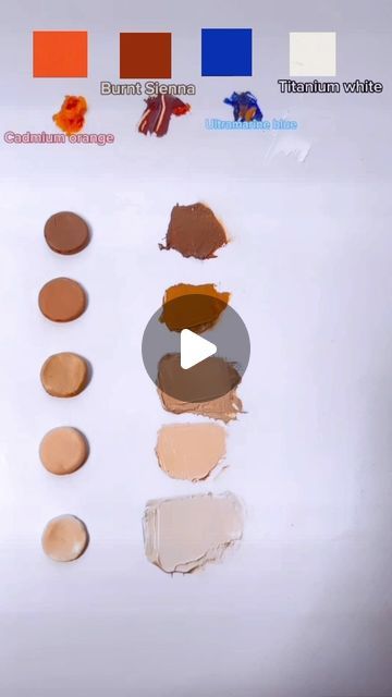 Skin Tone Painting Mixing, Skin Tone Acrylic Color Mixing, How To Make Skin Colour, How To Make Skin Color Paint, Skin Color Mixing Chart Acrylic, Skin Color Mixing, Skin Color Paint, Skin Tone Chart, Painting Skin