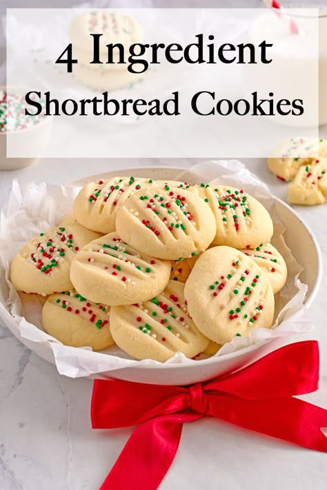 4 Ingredient Shortbread Cookies Shortbread Cookie Recipe 3 Ingredients, Christmas Shortbread Cookies Recipes, 4 Ingredient Christmas Cookies, Cake Mix Shortbread Cookies, Drop Shortbread Cookies, Quick Shortbread Cookies, Fluffy Shortbread Cookies, Easy Short Bread Cookies, Simple Shortbread Cookies