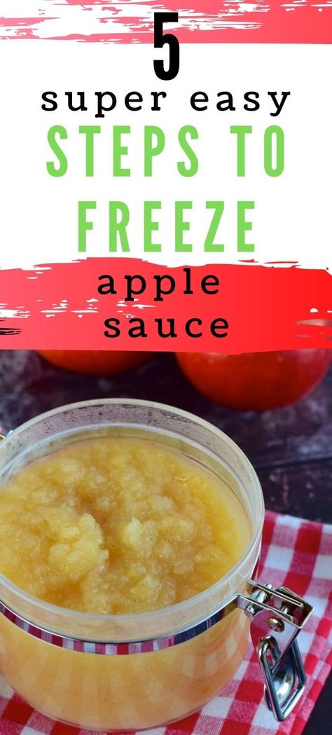 Frozen Applesauce, Freezing Applesauce Recipes, How To Freeze Apples For Pie Filling, Freezer Applesauce Homemade, Freezer Apple Recipes, How To Freeze Applesauce, Freeze Apples, Crockpot Freezer Applesauce, Freezing Homemade Applesauce