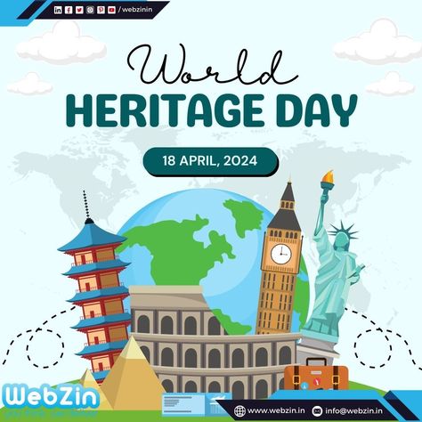 Happy World Heritage Day from Webzin Infotech! Let's celebrate the rich cultural diversity and cherish our shared heritage. Let's work together to preserve and protect these invaluable treasures for generations to come. #WorldHeritageDay #PreserveOurLegacy #WebzinInfotech World Heritage Day, Heritage Day, Old Money Outfit, Money Outfit, National Days, Online Digital Marketing, Customer Relationship Management, Operations Management, Cultural Diversity