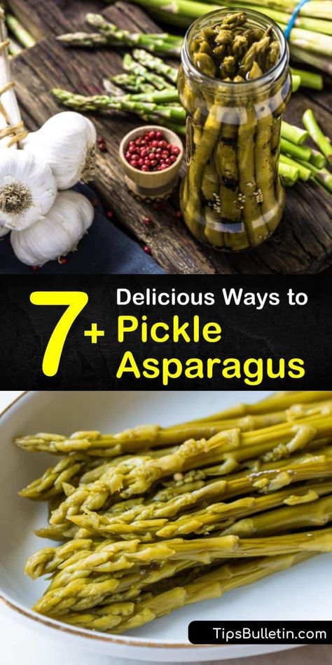 How Spicy Pickled Asparagus Recipe, Pickled Asparagus Recipe, Canning Asparagus, Quick Pickled Radishes, Quick Pickle Recipe, Quick Pickled Vegetables, Pickled Asparagus, Easy Vegetable Recipes, Easy Vegetable Side Dishes