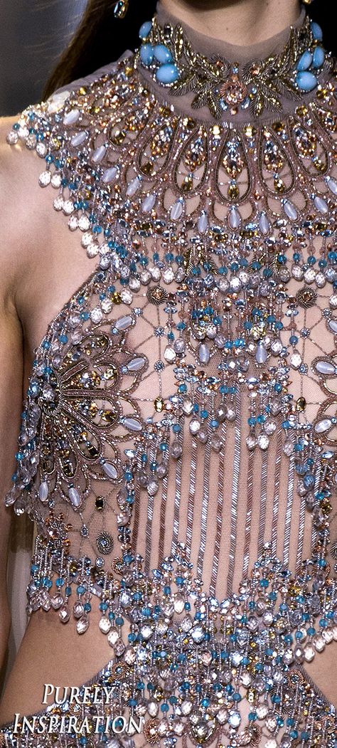 Embroidery Haute Couture Details, Haute Couture Embroidery Embellishments, Couture Embellishment, Couture Beading, Haute Couture Jewelry, Haute Couture Embroidery, Embroidery Fashion Detail, Embellishment Details, Crystal Embroidery