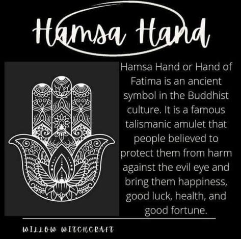 Powerful Symbols Spiritual, Hamsa Meaning, Witchy Symbols, Cheers Witches, Witchcraft Tools, Moon And Star Quotes, Hamsa Hand Tattoo, Witchcraft Symbols, Energy Symbols