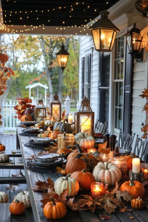 Fall Porches, Outdoor Fall Decor Ideas, Fall Front Porch Decor Ideas, Neutral Fall Decor, Fall Front Porch Decor, Fall Thanksgiving Decor, Autumn Decorating, Fall Front Porch, Fall Outdoor Decor