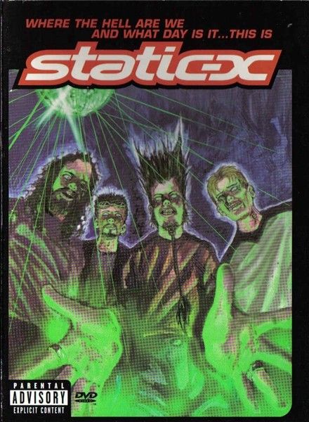 #metal #heavymetal #numetal #industrialmetal #poster #staticx #waynestatic #kenjay #tonycampos #koichifukuda #dvd #rare #rareposter Pop Punk Album Covers, Nu Metal Poster, Korn Posters, Mall Goth Wallpaper, Wayne Static, Carpathian Forest, Static X, Weird Photography, 80s Metal