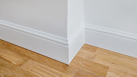 How to Clean Baseboards the Easy Way- First For Women Baseboard Cleaning, Clean Baseboards, Pvc Skirting, Herb Rack, Painting Baseboards, Cleaning Baseboards, Pvc Skirt, Property Renovation, Cleaning Games