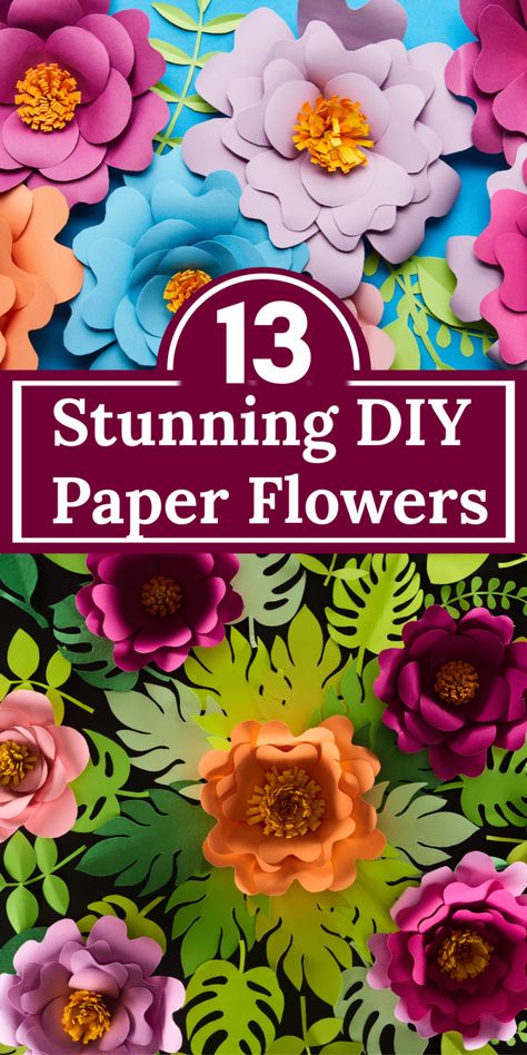 In the midst of winter, DIY Paper flowers are a great way to bring some color and cheer into your home.  They are beautiful decor. What To Do With Paper Flowers, High School Floral Design Projects, Butcher Paper Flowers, Cardstock Paper Flowers, Paper Flowers Bulletin Board, Paper Flower Backdrop Diy, Paper Flowers Diy Easy, Fantastic Flowers, Kids Origami