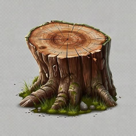 Tree Stump Tattoo Design, Dried Tree Branches, Nature Objects, Cement Sculpture, Dry Tree, Forest Pattern, Detailed Paintings, Drawing Prompt, Tree Trunks