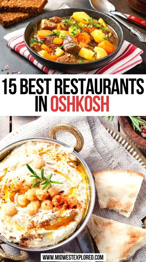 15 Best Restaurants in Oshkosh Easy Travel Food, Cool Restaurants, Wisconsin Food, Oshkosh Wisconsin, North America Travel Destinations, Vacation Meals, Usa Food, Travel Snacks, Midwest Travel