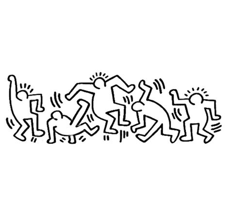 Keith Haring Art, Haring Art, 수채화 그림, Metroid, Keith Haring, Wall Collage, Art Lessons, Art History, Small Tattoos