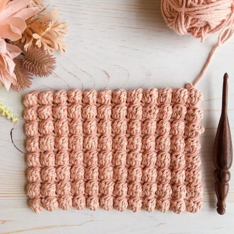 Crochet Bobble Stitch Tutorial - Nana's Crafty Home Crochet Stitches Bobble, Crochet Stitches Ideas, Bobble Stitch Blanket, Unique Crochet Stitches, Bobble Stitch Tutorial, Crochet Bobble Stitch, Make A Blanket, Bobble Stitch Crochet, Bobble Crochet