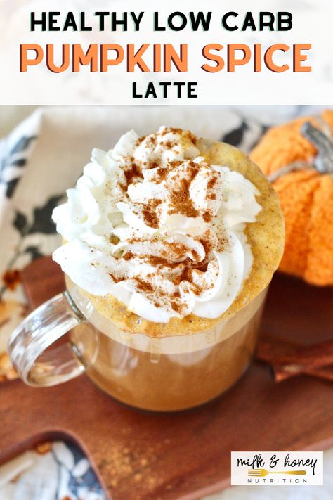 Keto Pumpkin Latte, Pumpkin Spice Protein Coffee, Pumpkin Spice Latte Healthy, Protein Pumpkin Spice Latte, Low Carb Pumpkin Spice Latte, Pumpkin Latte Recipe, Healthy Pumpkin Spice Latte, Low Calorie Pumpkin, Pumpkin Spice Cream