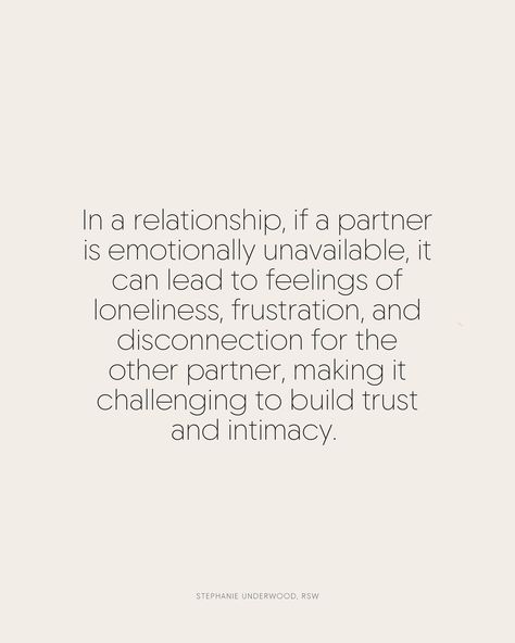 Avoidant Partner Quotes, Emotional Unavailable Partner, Emotionally Unavailable Partner, Emotional Availability, Space In A Relationship, Emotionally Available, Relationship Connection, Partner Quotes, Connection Quotes