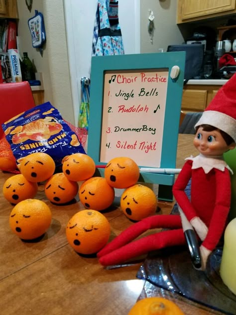 Singing Elf On The Shelf, Elf On The Shelf Christmas Concert, Elf Singing, Elf Stuff, Elf Shenanigans, No Hood Like Motherhood, Christmas Elf Ideas, Awesome Elf On The Shelf Ideas, Creative Thoughts