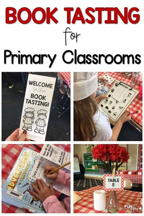 Book Tasting Classroom Transformation, Book Tasting Room Transformation, Book Tasting First Grade, Book Tasting Kindergarten, Book Celebration Ideas, Readathon Themes, Book Tasting Ideas, Book Tasting Elementary, Alphabet Celebration