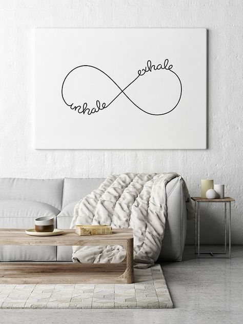 Inhale+Exhale+Wall+Art+Prints+Inhale+Exhale+Print+Wall Art Therapy Office, Yoga Room Design, Home Yoga Room, Calming Art, Yoga Meditation Room, Calm Art, Yoga Wall Art, Zen Room, Therapy Office Decor