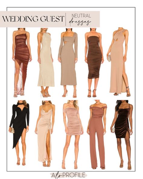 Wedding Guest Dress Neutral Colors, Neutral Wedding Dress Guest, Nude Color Dress For Wedding Guest, Neutral Colors For Wedding Guests, Fall Color Dresses For Wedding Guest, Wedding Guest Outfit Neutral Colors, Beige Dress Wedding Guest, Brown Weeding Guest Dresses, Neutral Color Wedding Guest Attire