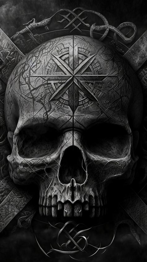 Viking Skull Art, Dark Tattoos For Men, Celtic Dragon Tattoos, Skeleton Artwork, Last Kingdom, Viking Skull, Star Tattoo Designs, Skull Art Drawing, Robot Illustration