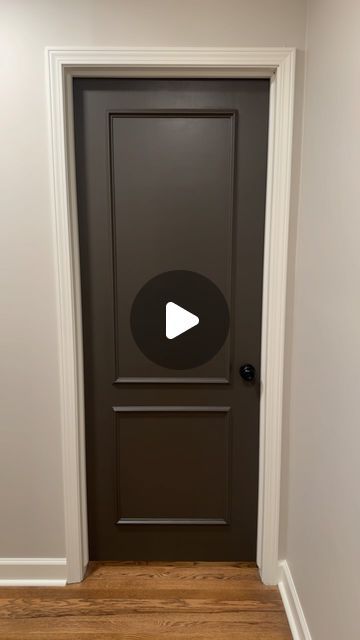 We’ve been busy updating our doors: Added a little bit of trim, matte black hardware, and a fresh coat of paint in the color Urbane Bronze by Sherwin Williams.   #diydoors #sherwinwilliams #homediy #wooddesign #doorupgrade #homedesign #homedesigninspo" Bronze Black Paint, Dark Painted Interior Doors, Urbane Bronze Doors Interior, Urbane Bronze Door, Urbane Bronze Interior Doors, Urban Bronze Interior Doors, Urban Bronze Front Door, Iron Ore Doors Interior, Urbane Bronze Coordinating Colors