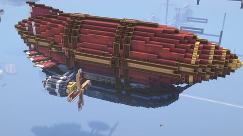 Minecraft Machines, Minecraft Airship, Minecraft Logic, Minecraft Steampunk, Air Ship, Steampunk Airship, Minecraft Stuff, Dungeon Maps, Minecraft Architecture