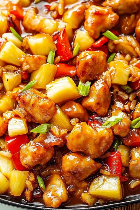 pineapple chicken and rice Sweet Teriyaki Chicken, Fall Party Food Ideas, Pineapple Chicken And Rice, Quick Fried Rice, Chicken And Pineapple, Chicken Pineapple, Fall Party Food, Teriyaki Recipe, Easy To Make Appetizers